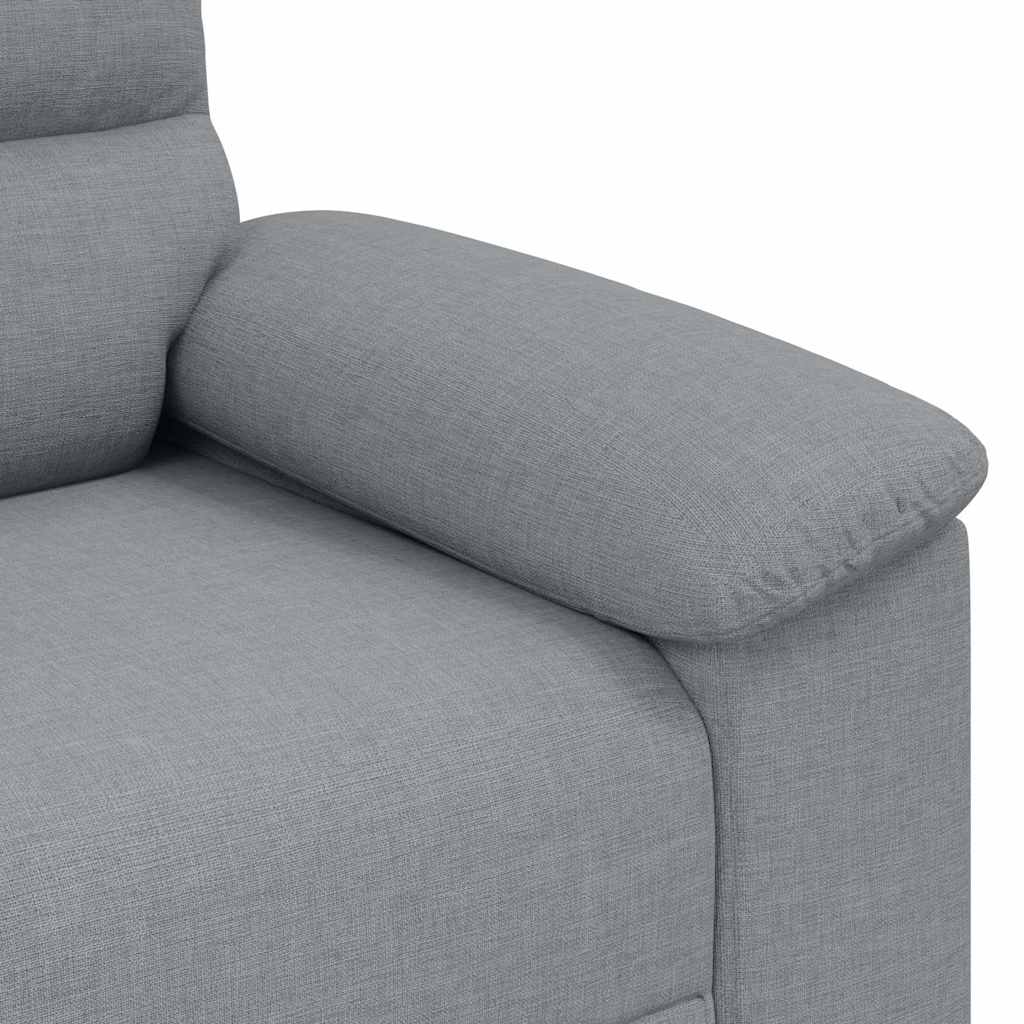 2-Seater Sofa Light Grey 140 cm Fabric