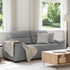 2-Seater Sofa Light Grey 140 cm Fabric