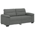 2-Seater Sofa Dark Grey 140 cm Fabric