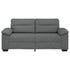 2-Seater Sofa Dark Grey 140 cm Fabric