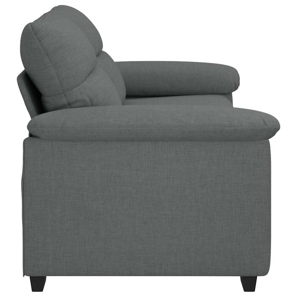 2-Seater Sofa Dark Grey 140 cm Fabric