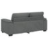 2-Seater Sofa Dark Grey 140 cm Fabric