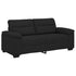 2-Seater Sofa Black 140 cm Fabric