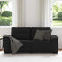 2-Seater Sofa Black 140 cm Fabric