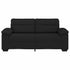 2-Seater Sofa Black 140 cm Fabric