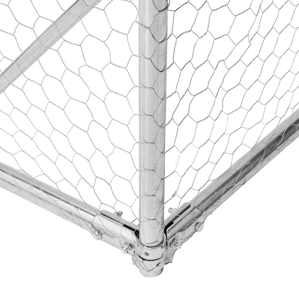 Chicken Run with Roof 2.5x4x2.25 m Galvanised Steel