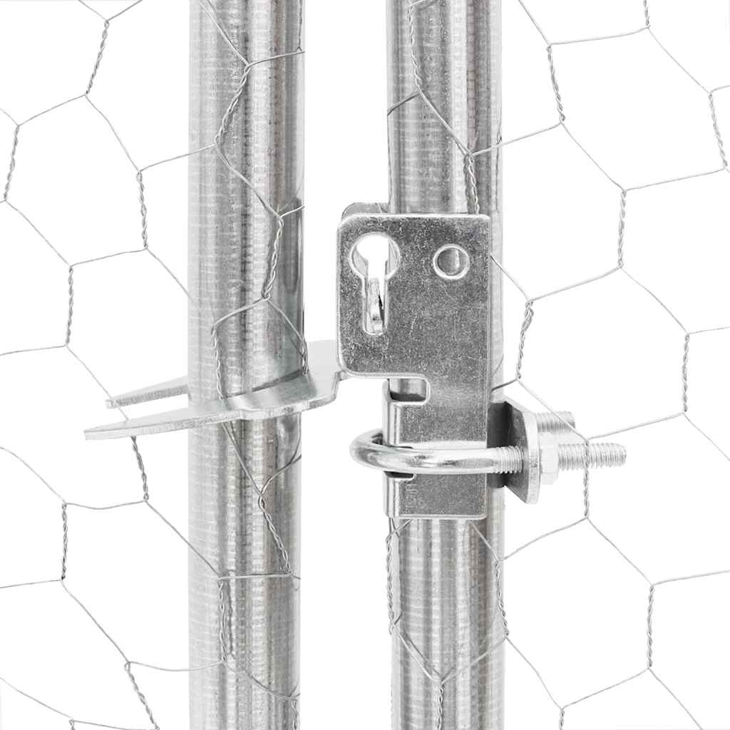 Chicken Run with Roof 2.5x4x2.25 m Galvanised Steel