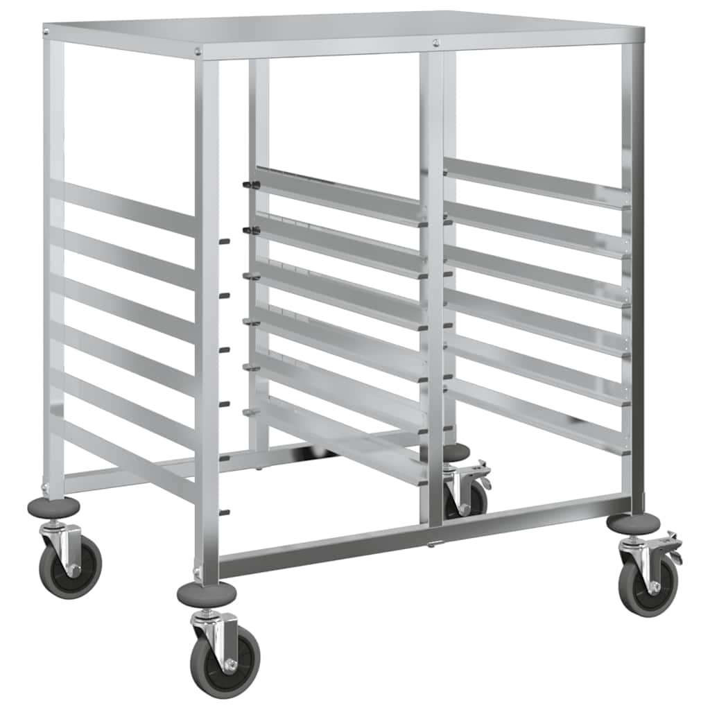 Tray Trolley with 12 GN Containers 75x55x87 cm Stainless Steel