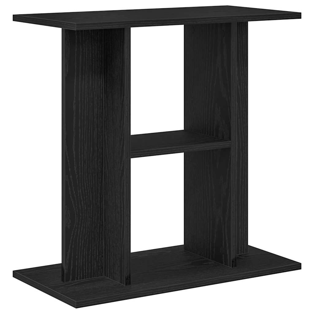 Aquarium Stand Black Oak 60x30x60 cm Engineered Wood