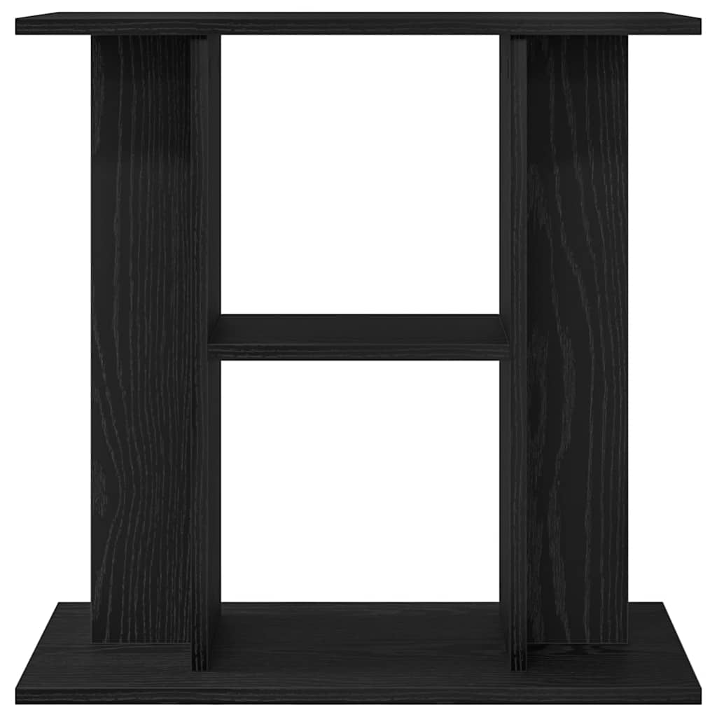 Aquarium Stand Black Oak 60x30x60 cm Engineered Wood