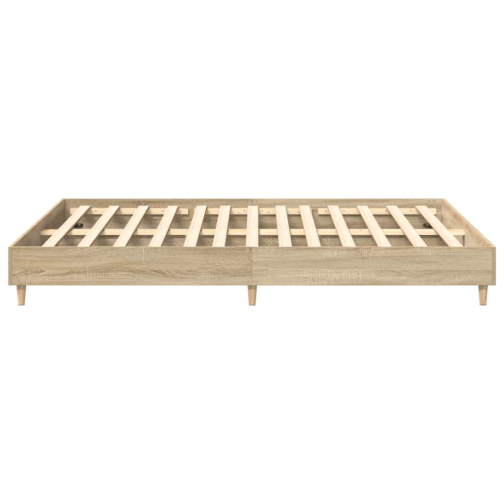 Bed Frame No Mattress Sonoma Oak 150x200 cm Engineered Wood