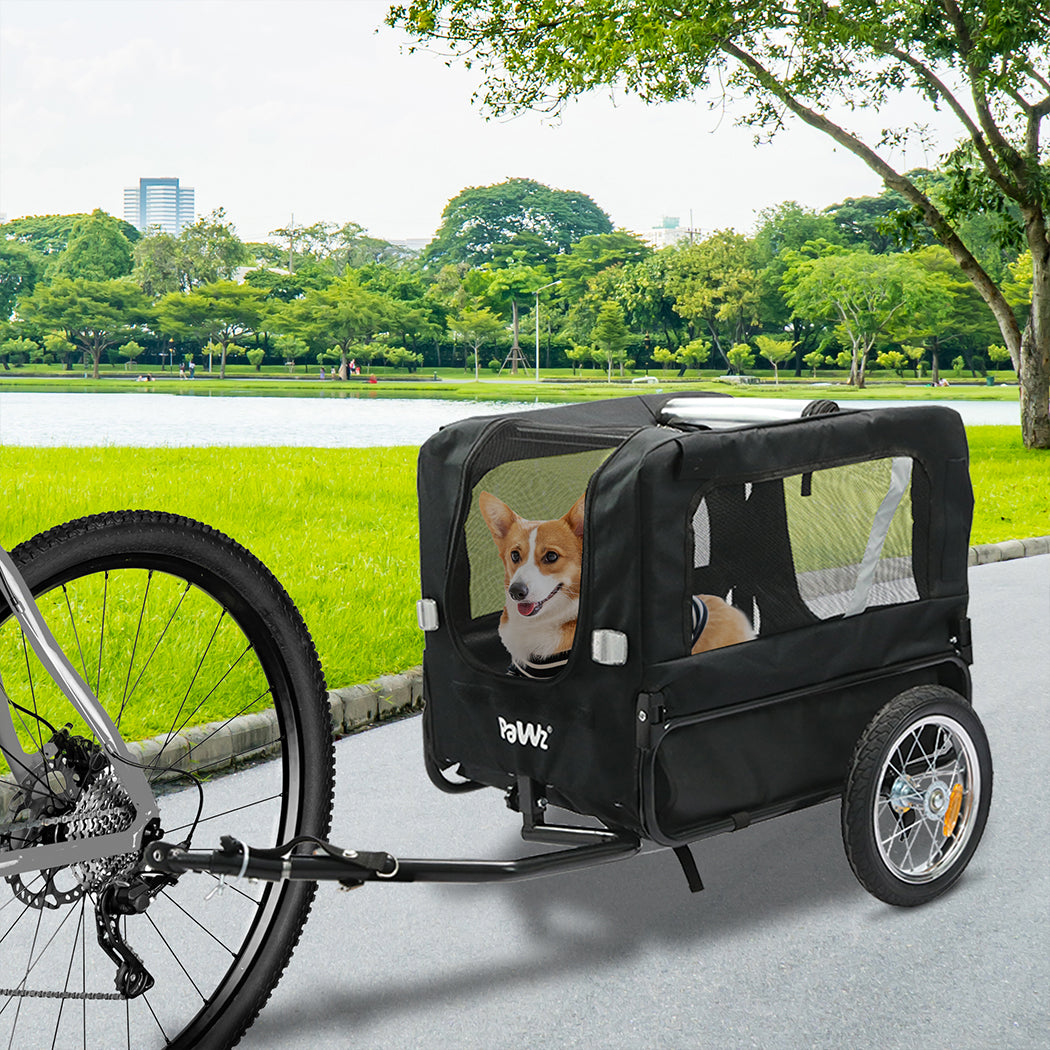 PaWz Pet Stroller Bike Trailer 2-IN-1 Sunroof-1910112547302936583