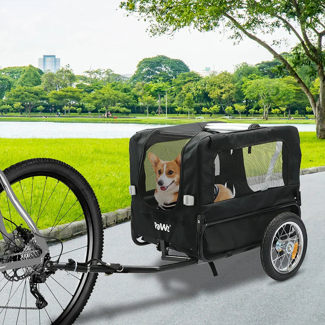 PaWz Pet Stroller Bike Trailer 2-IN-1 Sunroof-2018816894387228679