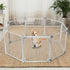 Pawz Pet Playpen Transparent Acrylic Clear Folding Dog Fence Kennel 8 Panel-2029387246305677319