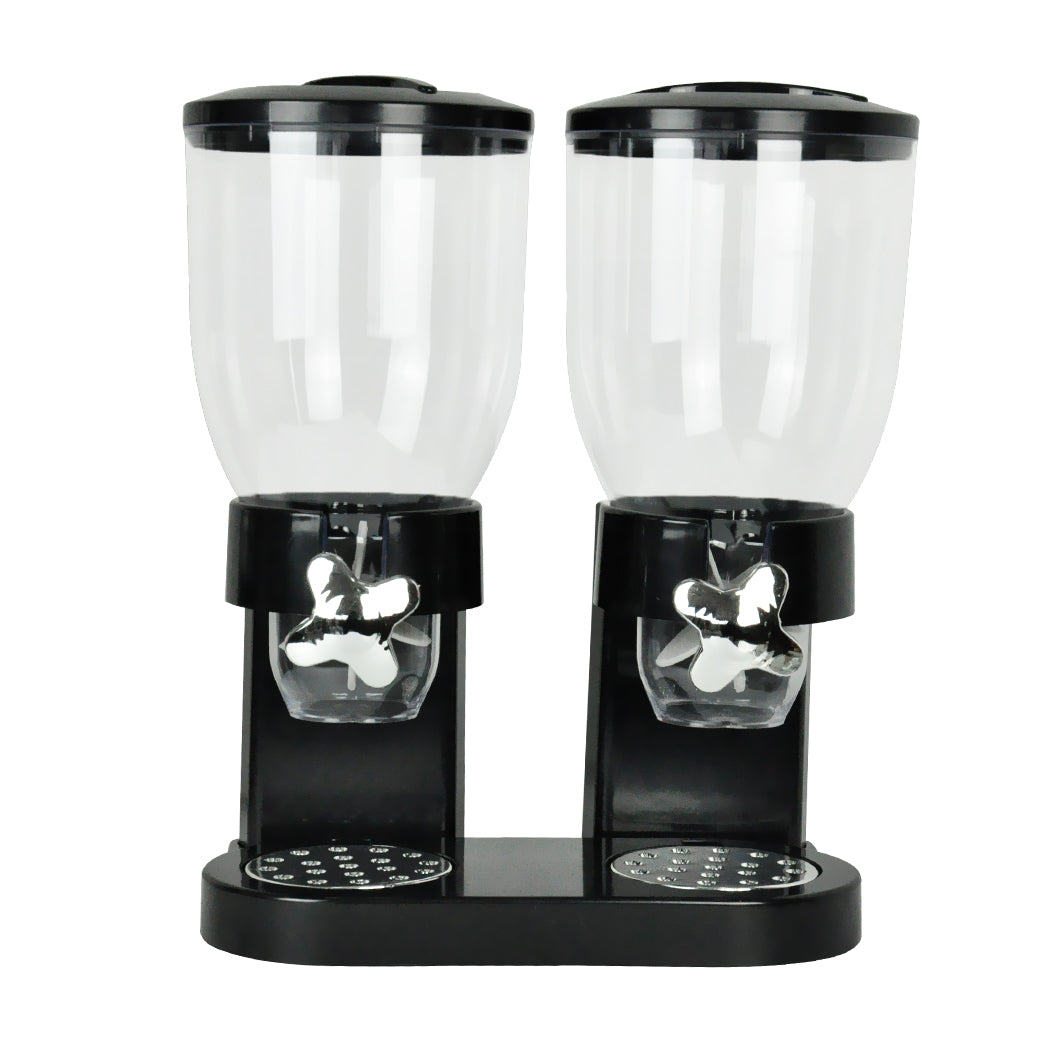 TOQUE Double Cereal Dispenser Dry Food Black-2006733302156890113