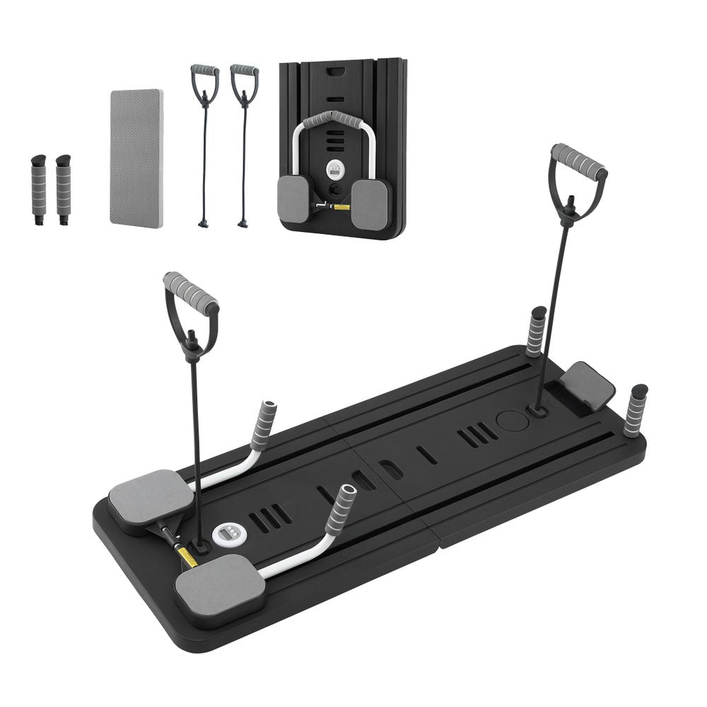 Pilates Reformer Abdominal Exercise Board Push Up Set Fitness Black