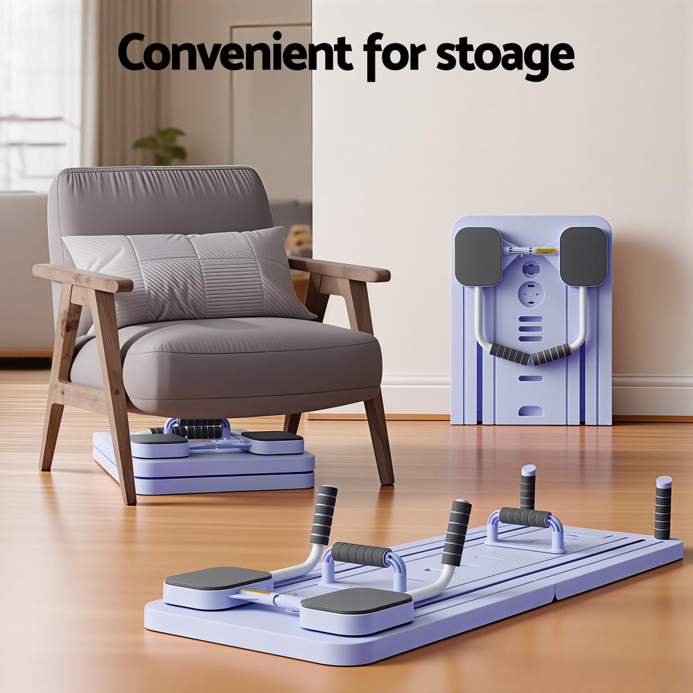 Pilates Reformer Abdominal Exercise Board Push Up Set Fitness Purple