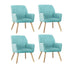 4x Armchair Lounge Sofa Chair Fabric Blue