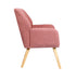 Armchair Lounge Sofa Chair Fabric Couches Pink