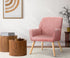 Armchair Lounge Sofa Chair Fabric Couches Pink