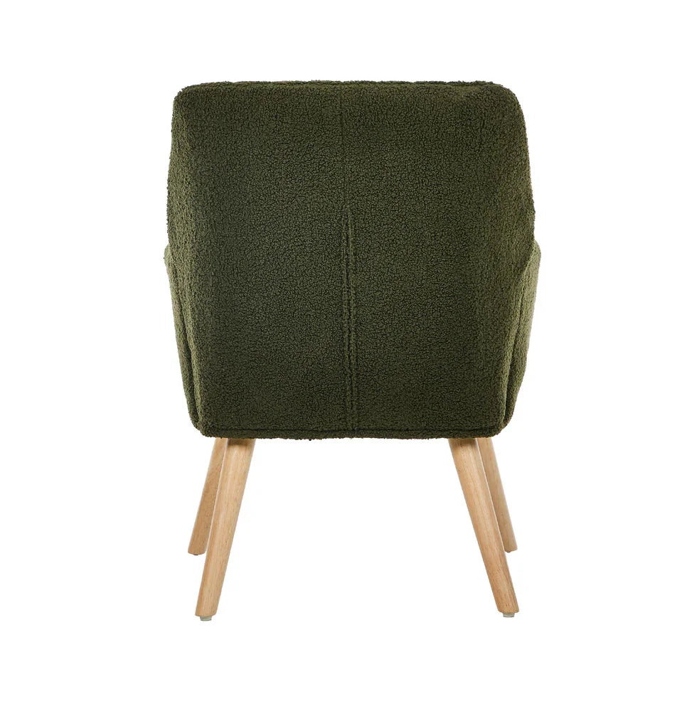 Armchair Lounge Sofa Chair Sherpa Accent Couch Green