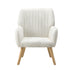 2x Armchair Lounge Sofa Chair Sherpa White