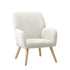 3x Armchair Lounge Sofa Chair Sherpa White