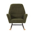 Rocking Chair Armchair Sherpa Accent Upholstered Green