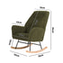 Rocking Chair Armchair Sherpa Accent Upholstered Green