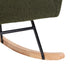 Rocking Chair Armchair Sherpa Accent Upholstered Green