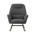 Rocking Chair Armchair Sherpa Accent Upholstered Grey