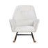 Rocking Chair Armchair Sherpa Accent Upholstered White