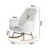 Rocking Chair Armchair Sherpa Accent Upholstered White