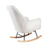 Rocking Chair Armchair Sherpa Accent Upholstered White