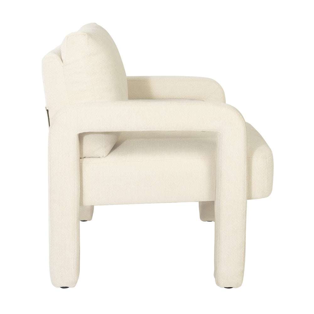 Armchair Velvet Chairs 1 Seater Lounge Sofa Chair Beige