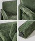 2x Armchair Velvet Accent Chairs 1 Seater Lounge Sofa Green