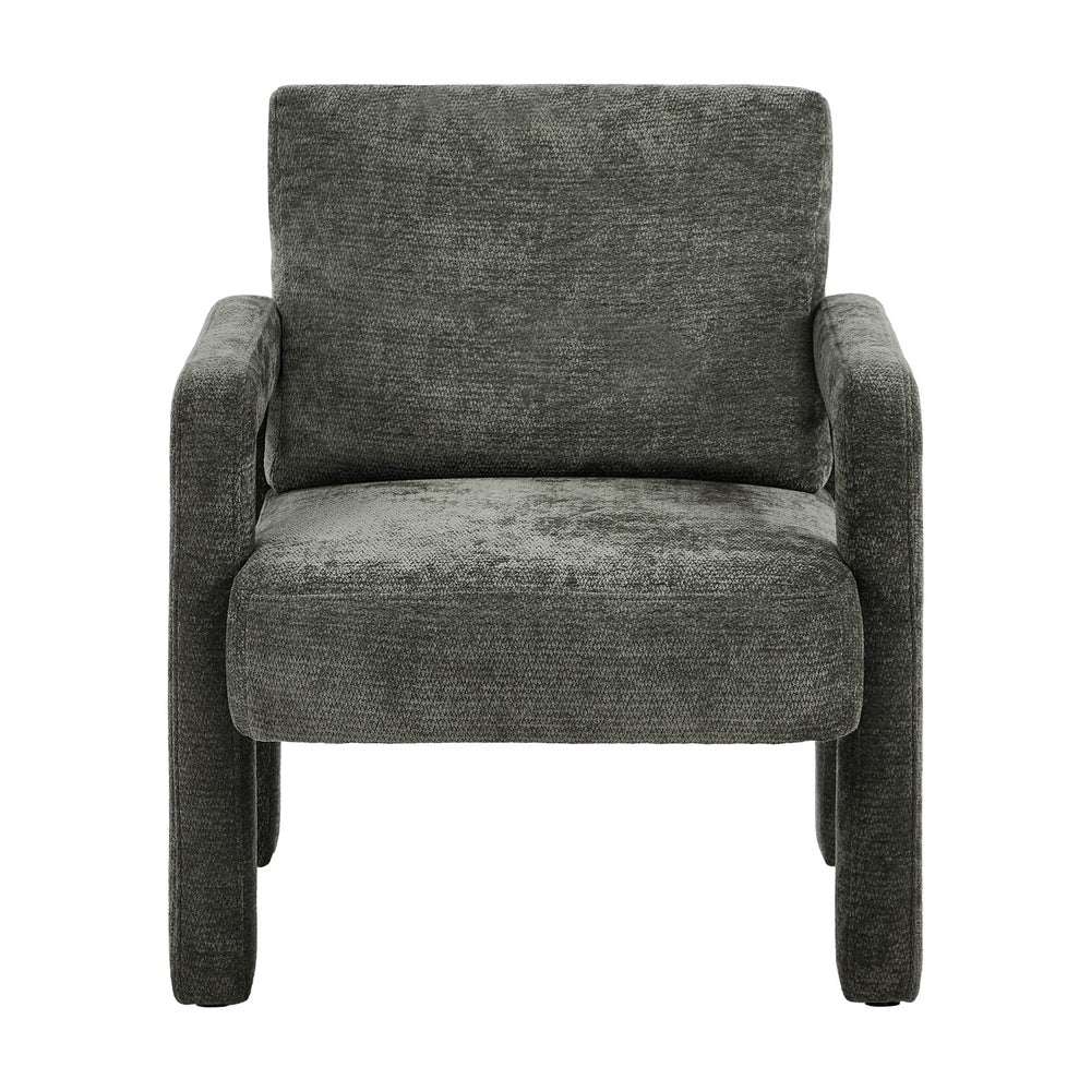 Armchair Velvet Accent Chairs 1 Seater Lounge Sofa Chair Grey