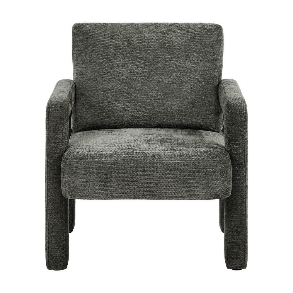 2x Armchair Velvet Accent Chairs 1 Seater Lounge Sofa Grey