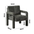2x Armchair Velvet Accent Chairs 1 Seater Lounge Sofa Grey