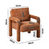 Armchair Velvet Chairs 1 Seater Lounge Sofa Chair Orange