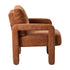 2x Armchair Velvet  Chairs 1 Seater Lounge Sofa Chair Orange
