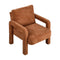 Armchair Velvet Chairs 1 Seater Lounge Sofa Chair Orange