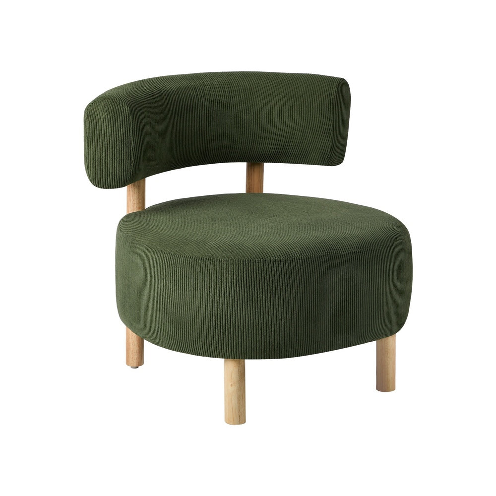 Wooden Armchair Lounge Chair Velvet Accent Armchairs Green