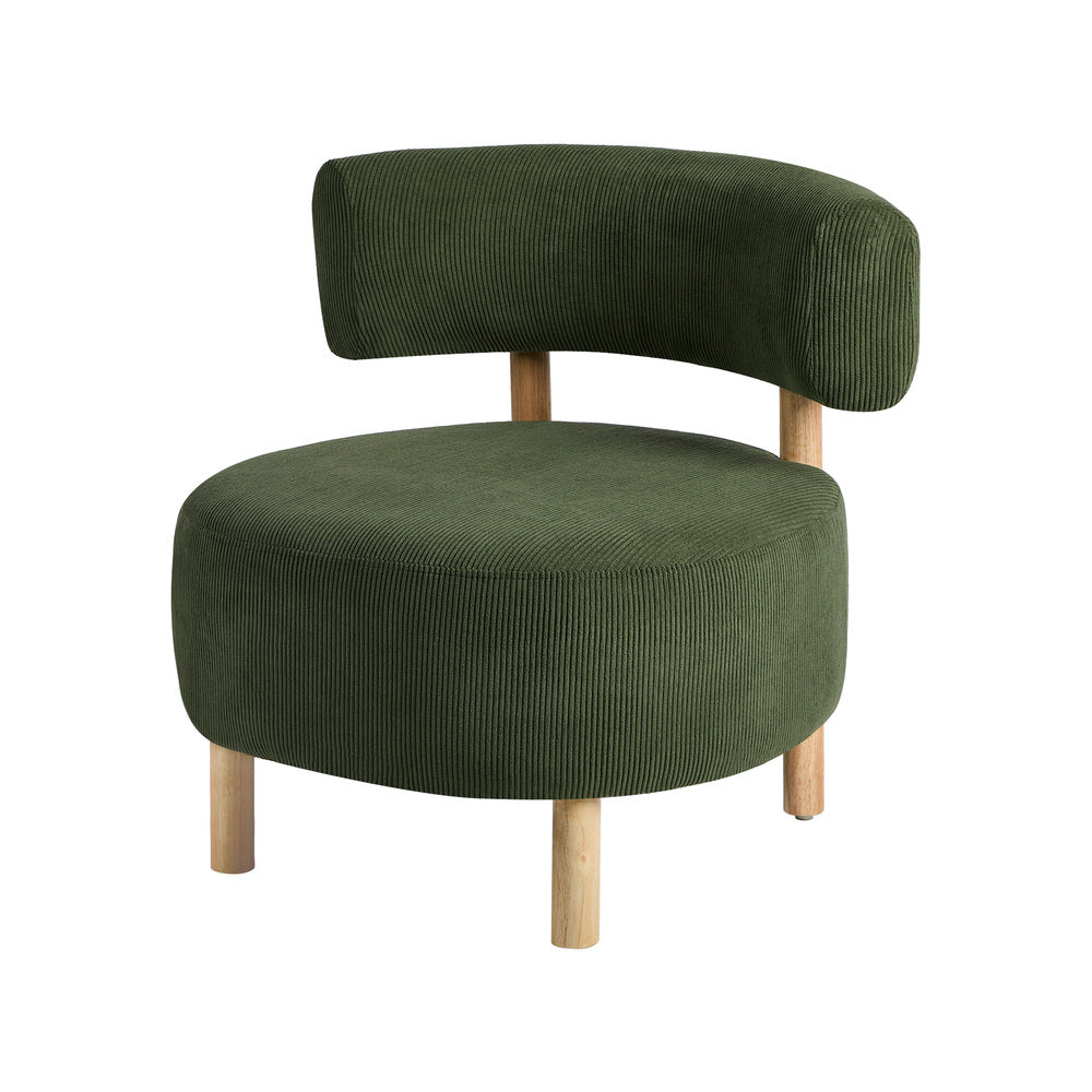 Wooden Armchair Lounge Chair Velvet Accent Armchairs Green