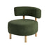 Wooden Armchair Lounge Chair Velvet Accent Armchairs Green