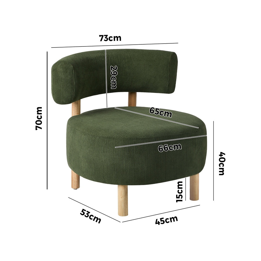 Wooden Armchair Lounge Chair Velvet Accent Armchairs Green
