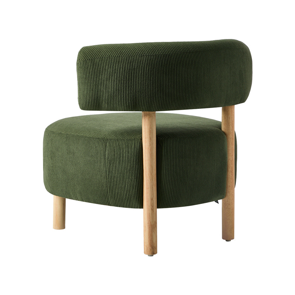Wooden Armchair Lounge Chair Velvet Accent Armchairs Green