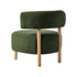 Wooden Armchair Lounge Chair Velvet Accent Armchairs Green
