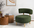 Wooden Armchair Lounge Chair Velvet Accent Armchairs Green