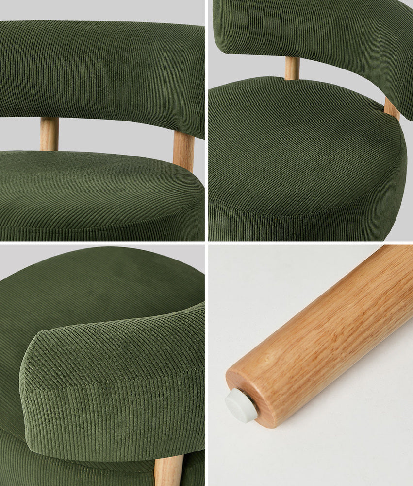 Wooden Armchair Lounge Chair Velvet Accent Armchairs Green